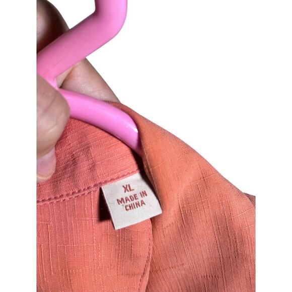 Tommy Bahama Coral 100% Silk Hawaiian Short Sleeves Button Down Shirt Size XL - Picture 5 of 8